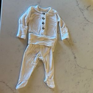 White top and bottom Lou Lou.